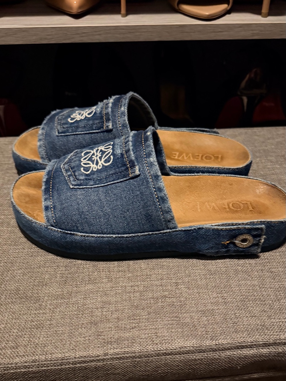 Loewe Denim Slide Sandals unisex - Picture 2 of 4